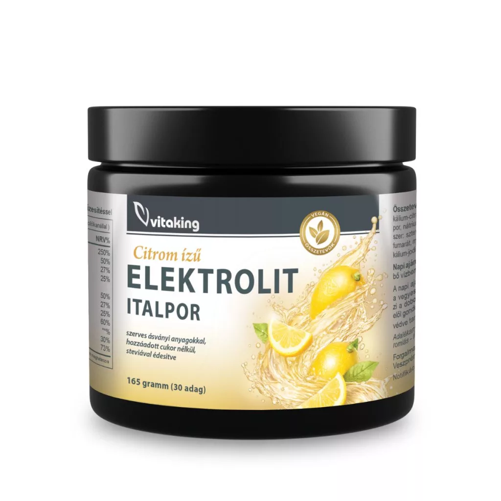 Vitaking Elektrolit citrom-menta ízű italpor - 165g 2 Vitaking Elektrolit citrom-menta ízű italpor - 165g - Image 2
