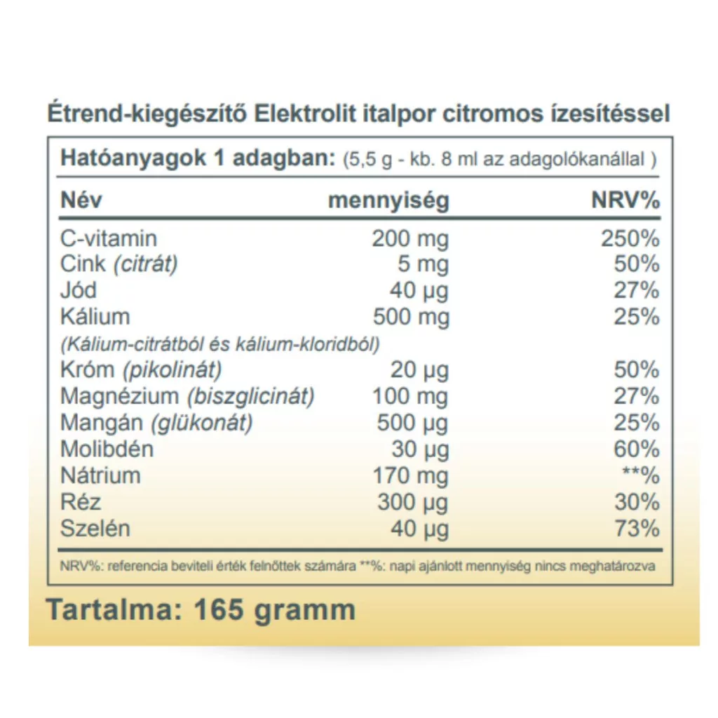 Vitaking Elektrolit citrom-menta ízű italpor - 165g 3 Vitaking Elektrolit citrom-menta ízű italpor - 165g - Image 3