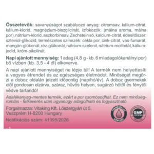 Vitaking Elektrolit málna ízű italpor - 145g - Image 2