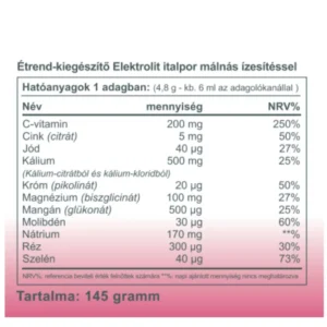 Vitaking Elektrolit málna ízű italpor - 145g - Image 4