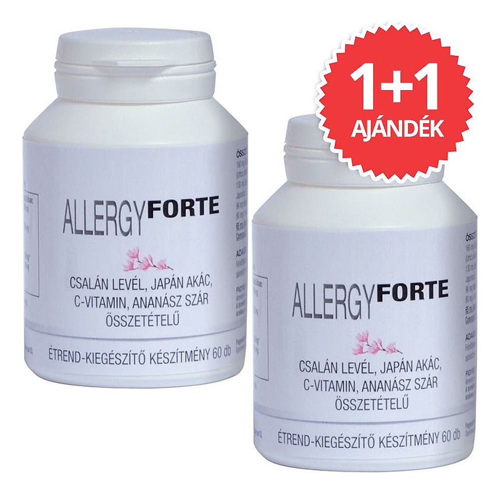 Allergy Forte kapszula 1+1 Akció - 2x60db 1 Allergy Forte kapszula 1+1 Akció - 2x60db