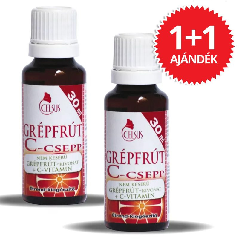 Celsus Grépfrút C-csepp 1+1 Akció - 2x30ml 1 Celsus Grépfrút C-csepp 1+1 Akció - 2x30ml