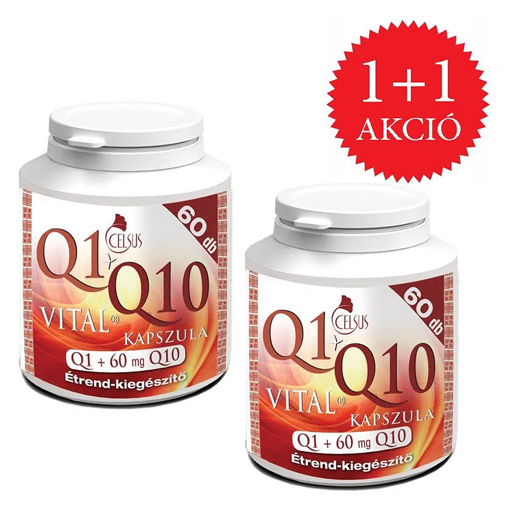 Celsus Q1 + Q10 Vital kapszula 1+1 Akció - 2x60db 1 Celsus Q1 + Q10 Vital kapszula 1+1 Akció - 2x60db