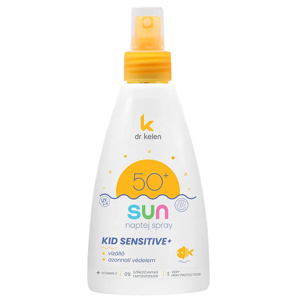 Dr. Kelen Sun F50+ KID Sensitive napozó spray - 150ml 1 Dr. Kelen Sun F50+ KID Sensitive napozó spray - 150ml