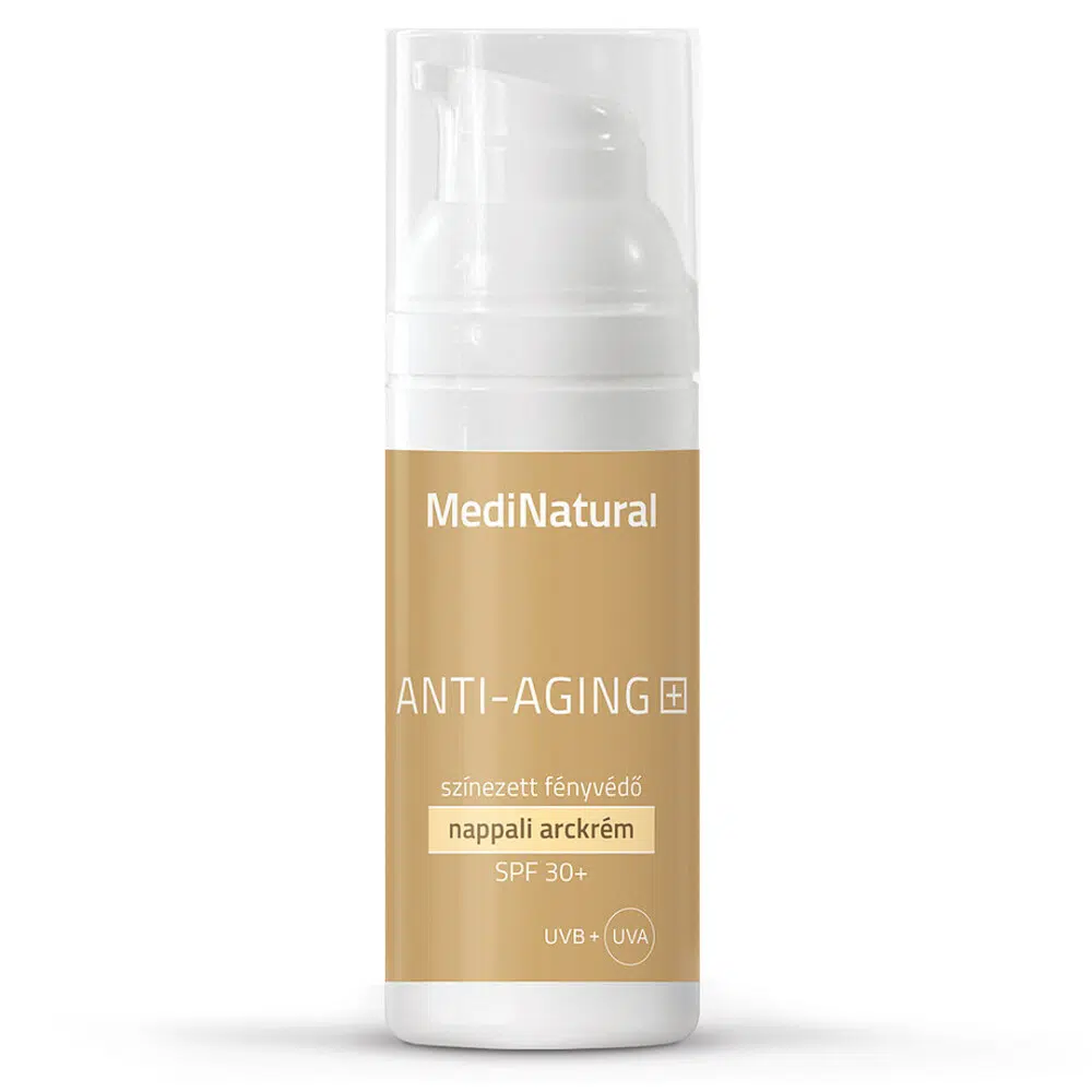 MediNatural Anti-aging+ fényvédő nappali arckrém SPF 30 enyhe színezéssel - 50ml 1 MediNatural Anti-aging+ fényvédő nappali arckrém SPF 30 enyhe színezéssel - 50ml