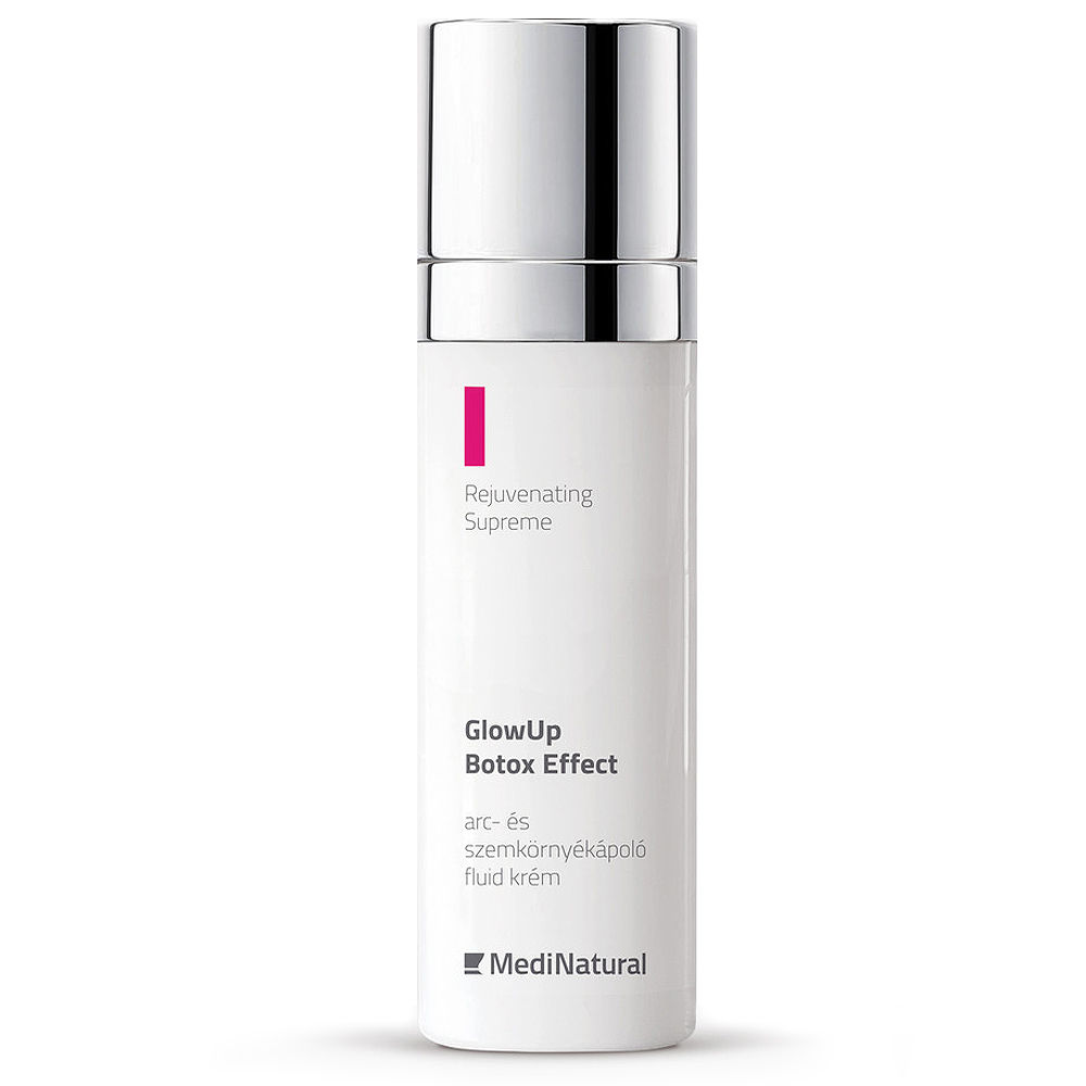 MediNatural GlowUp Botox hatású arc- és szemkörnyékápoló fluid krém - 30ml 1 MediNatural GlowUp Botox hatású arc- és szemkörnyékápoló fluid krém - 30ml