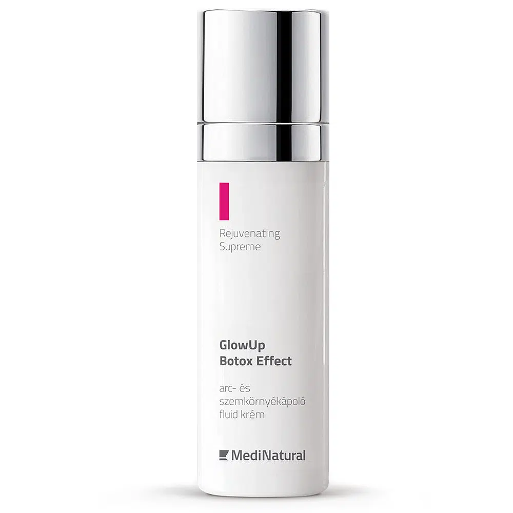 MediNatural GlowUp Botox hatású arc- és szemkörnyékápoló fluid krém - 30ml 1 MediNatural GlowUp Botox hatású arc- és szemkörnyékápoló fluid krém - 30ml
