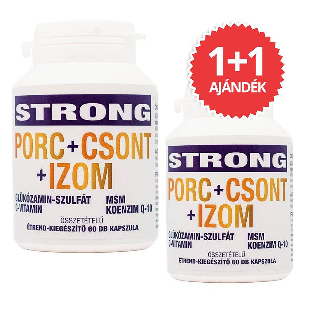 Strong Porc+Csont+Izom kapszula 1+1 Akció - 2x60db 1 Strong Porc+Csont+Izom kapszula 1+1 Akció - 2x60db