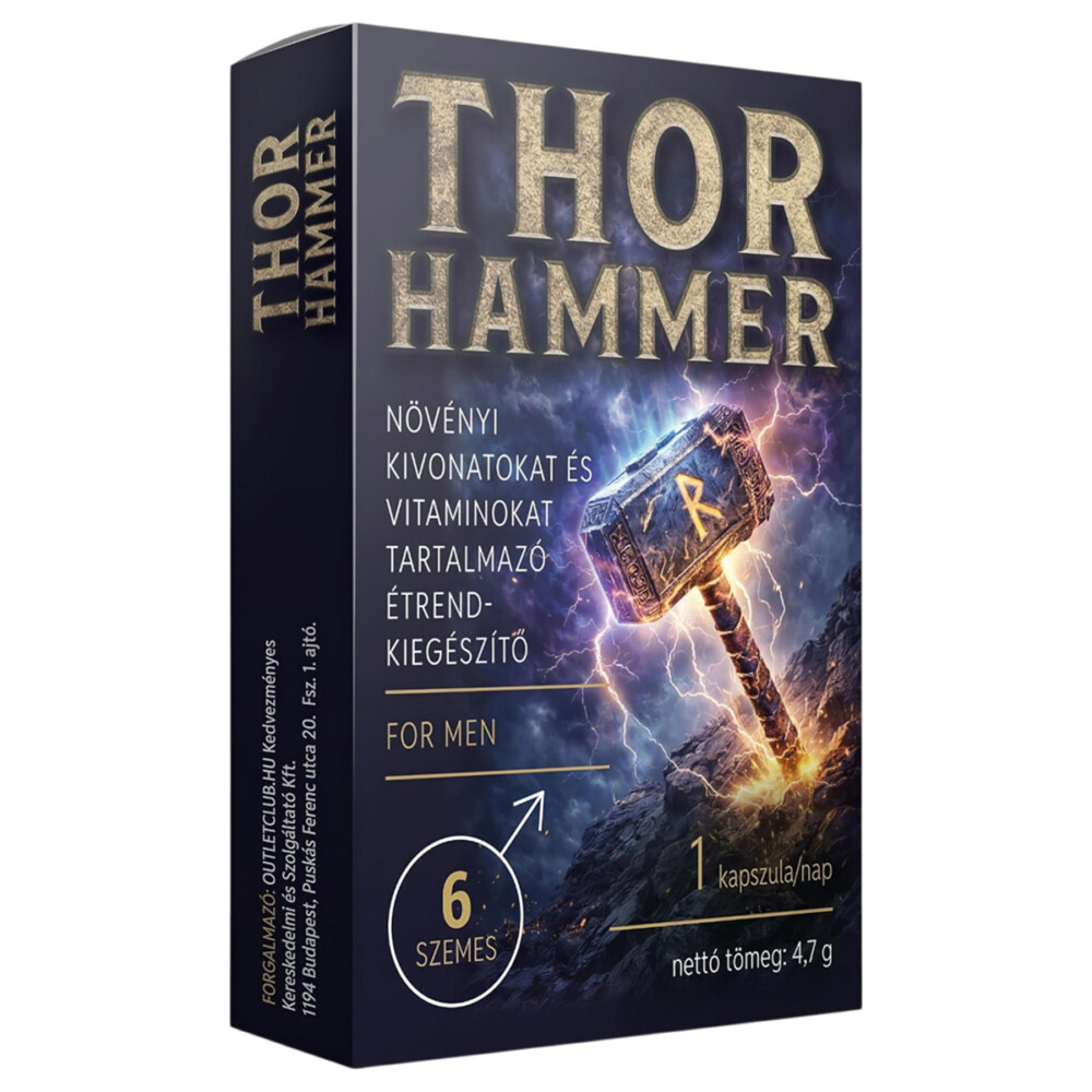 Thor Hammer teljesitményfokozó kapszula - 6db 1 Thor Hammer teljesitményfokozó kapszula - 6db