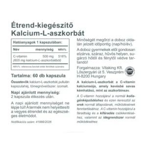 Vitaking C-vitamin Kalcium L-Aszkorbát kapszula - 60db 7 Vitaking C-vitamin Kalcium L-Aszkorbát kapszula - 60db - Image 4