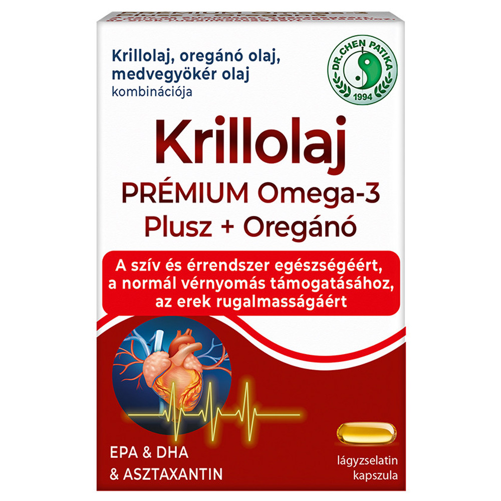 Dr. Chen Krillolaj prémium Omega-3 plusz és oregánóolaj kapszula - 60db 1 Dr. Chen Krillolaj prémium Omega-3 plusz és oregánóolaj kapszula - 60db