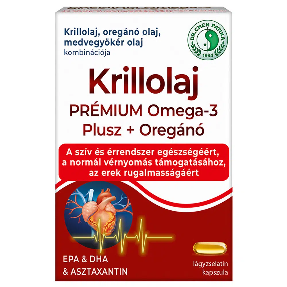 Dr. Chen Krillolaj prémium Omega-3 plusz és oregánóolaj kapszula - 60db 1 Dr. Chen Krillolaj prémium Omega-3 plusz és oregánóolaj kapszula - 60db