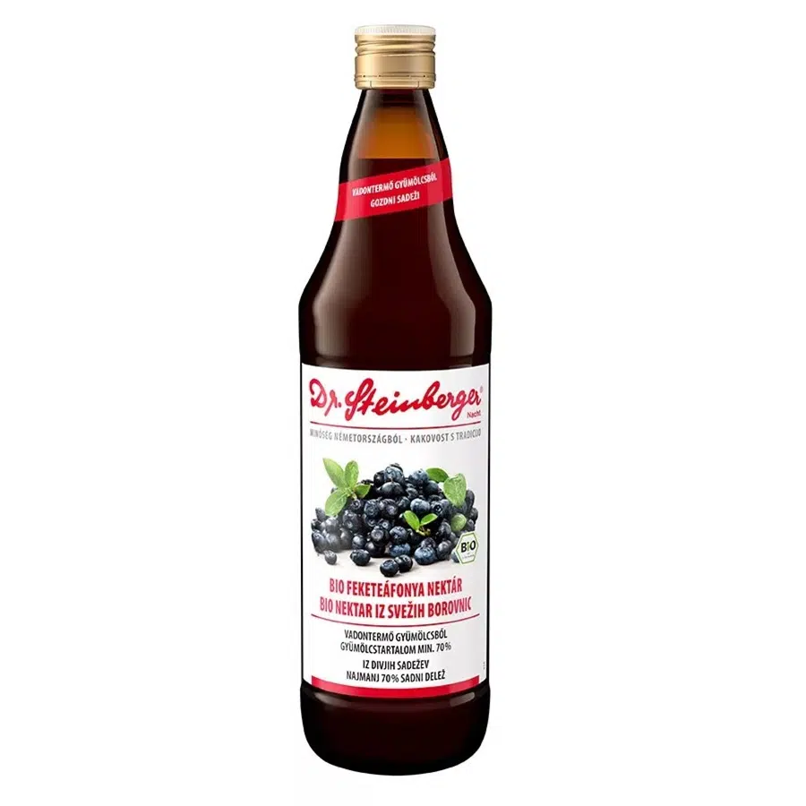 Dr. Steinberger BIO feketeáfonya nektár - 750ml 1 Dr. Steinberger BIO feketeáfonya nektár 750ml