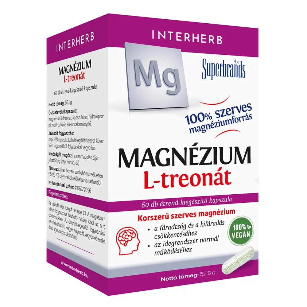Interherb Magnézium L-treonát kapszula - 60db 1 Interherb Magnézium L-treonát kapszula - 60db