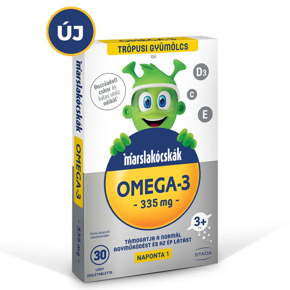 Marslakócskák Omega-3 335mg lágyzselatin tabletta - 30db 1 Marslakócskák Omega-3 335mg lágyzselatin tabletta - 30db