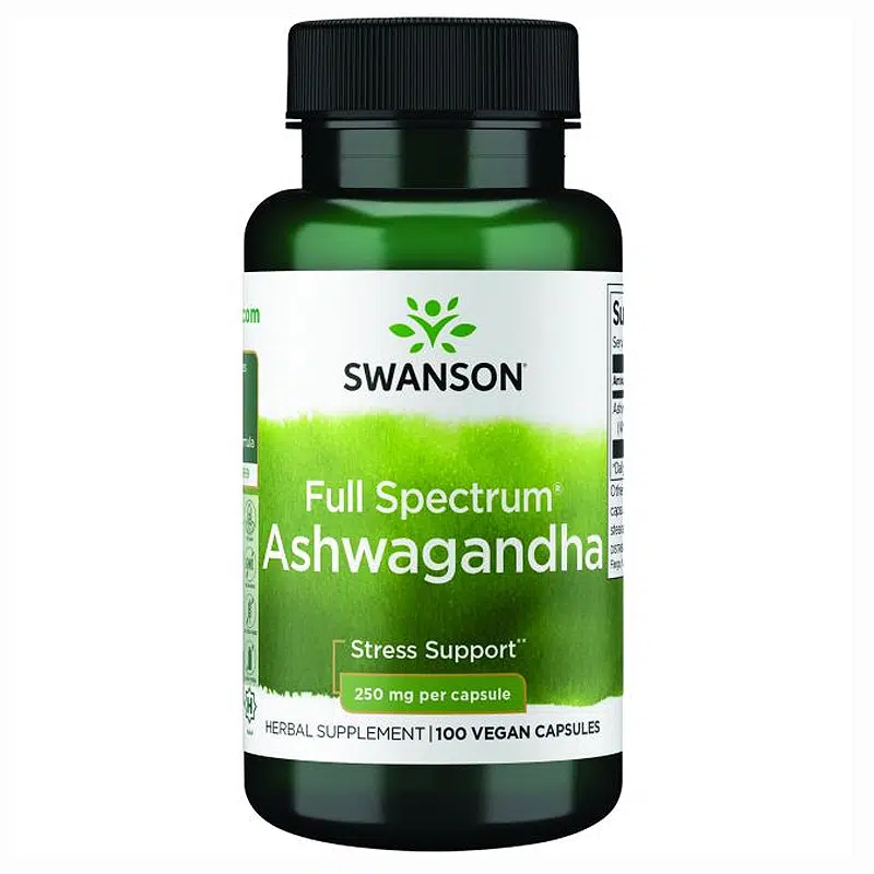 Swanson Full Spectrum Ashwagandha 250mg kapszula - 100db 1 Swanson Full Spectrum Ashwagandha 250mg kapszula - 100db
