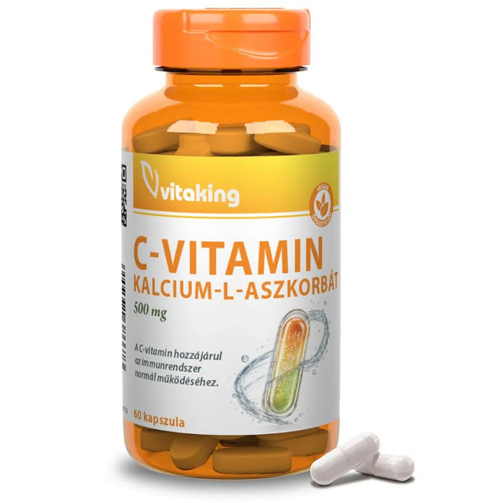 Vitaking C-vitamin Kalcium L-Aszkorbát kapszula - 60db 1 Vitaking C-vitamin Kalcium L-Aszkorbát kapszula - 60db