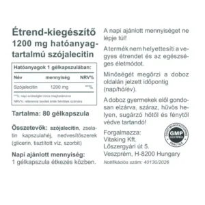 Vitaking Szója Lecitin lágyzselatin kapszula - 80db 5 Vitaking Szója Lecitin lágyzselatin kapszula - 80db - Image 3