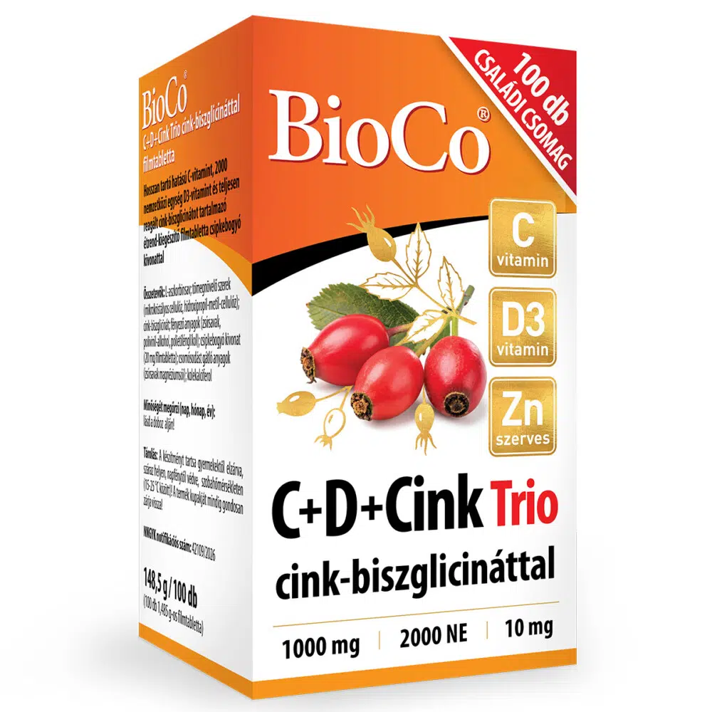 BioCo C+D+Cink Trió filmtabletta - 100db 1 BioCo C+D+Cink Trió filmtabletta - 100db