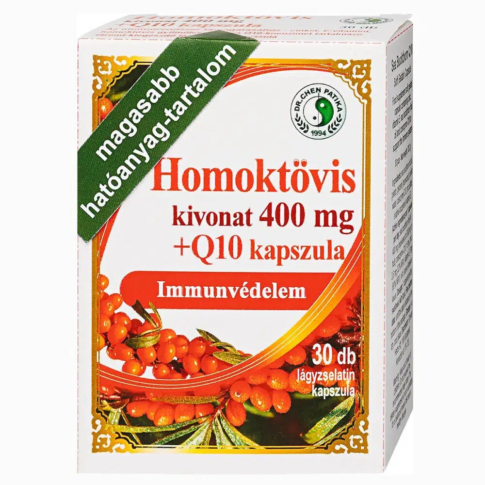 Dr. Chen Homoktövis kivonat 400mg + Q10 kapszula - 30db 1 Dr. Chen Homoktövis kivonat 400mg + Q10 kapszula - 30db
