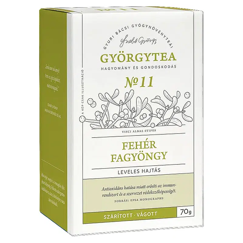 Györgytea Fehér fagyöngy leveles hajtás - 70g 1 Györgytea Fehér fagyöngy leveles hajtás - 70g