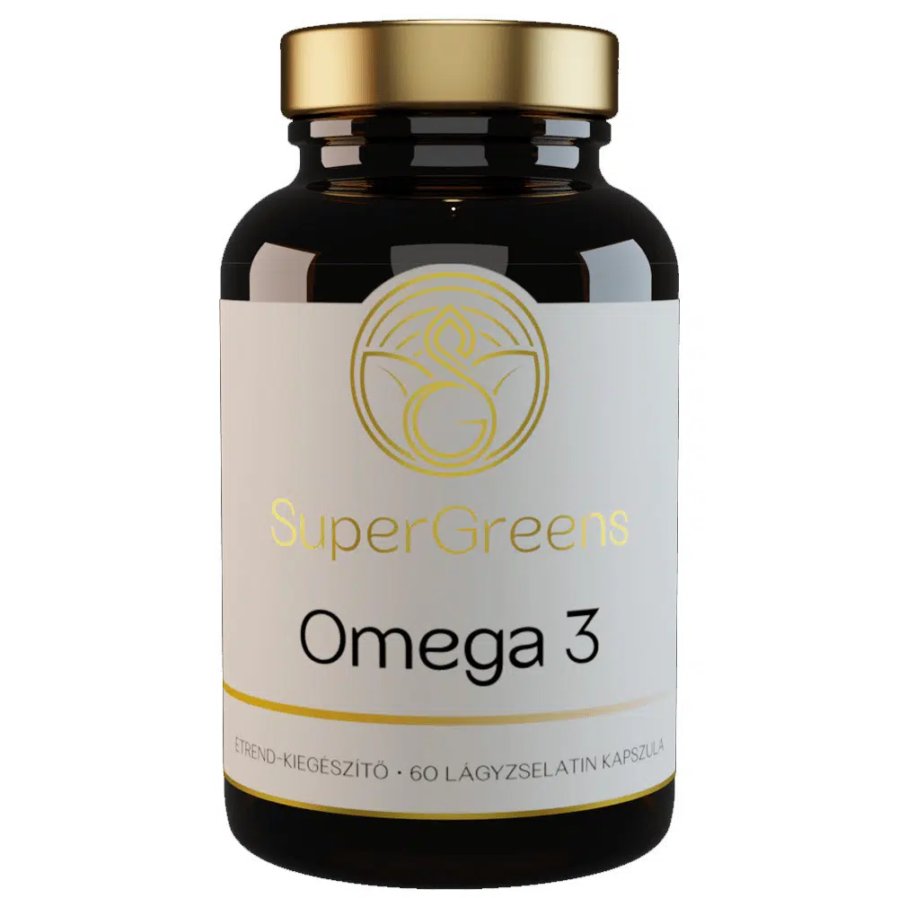 SuperGreens Omega-3 Halolaj lágyzselatin kapszula -60db 1 SuperGreens Omega-3 Halolaj lágyzselatin kapszula - 60db